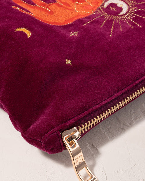 Enchanted Elephant Ruby Velvet Mini Pouch