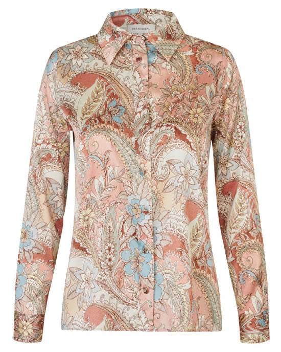 Aida Silk Shirt Sayo Dark Rose