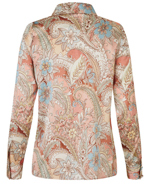 Aida Silk Shirt Sayo Dark Rose