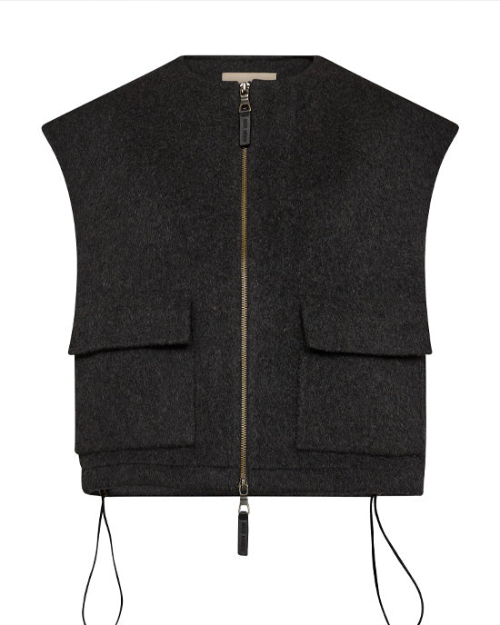 Elise Loisa Wool Vest Phantom