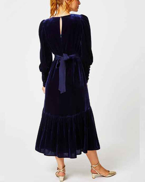 Esmee Velvet Dress Navy