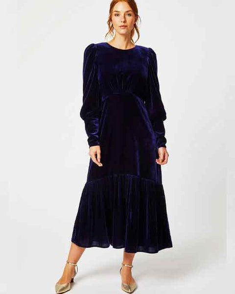 Esmee Velvet Dress Navy