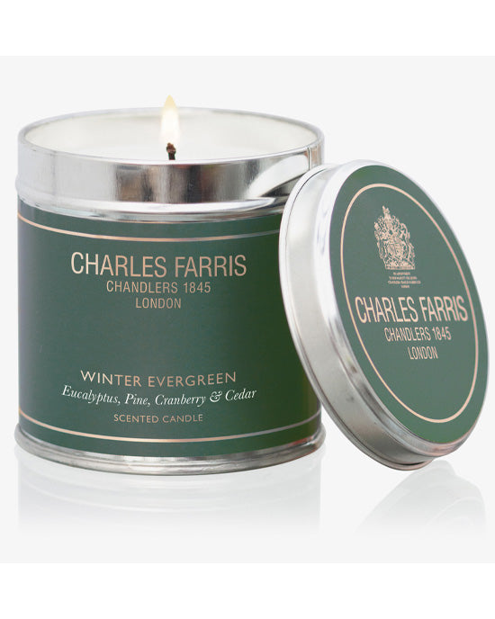 Charles Farris Tin Candle Evergreen