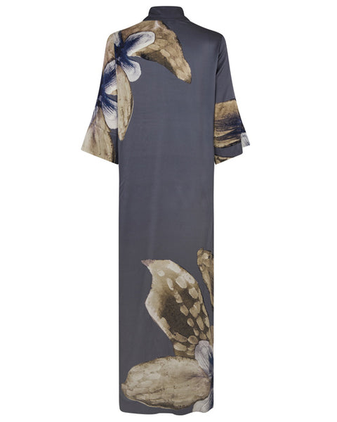 Helga Silk Dress Lotus Black