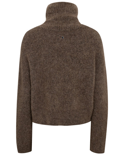 Hulda Knit Zip Cardigan Bracken
