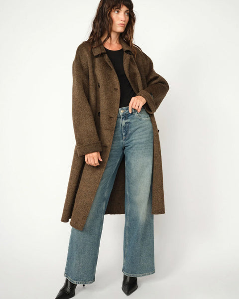 Lucca Barkley Wool Coat Slate Black