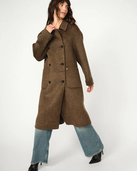 Lucca Barkley Wool Coat Slate Black