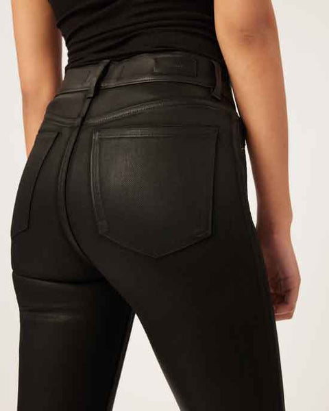 Mara Straight Mid Rise Instasculpt Ankle Black Coated