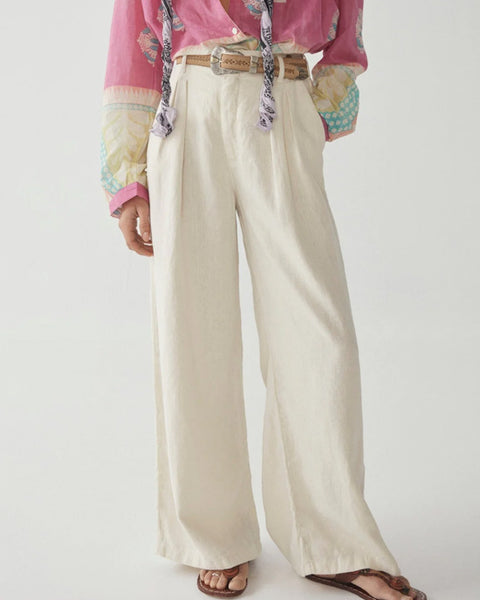 Marisa Linen Trousers Off White