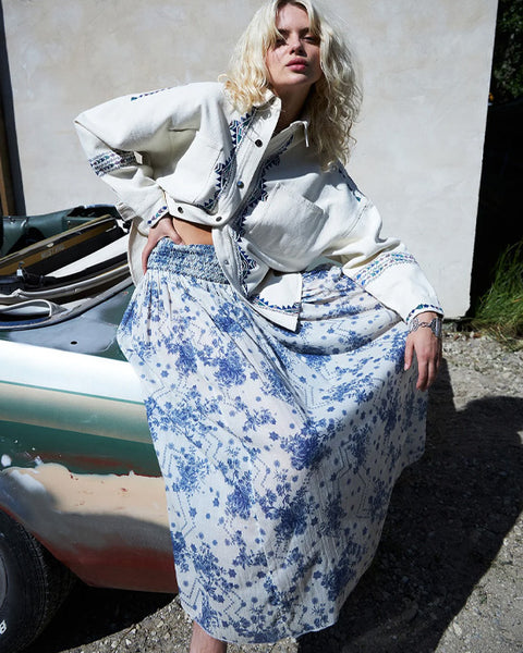Myra Maxi Skirt Dark Blue