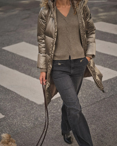 Nova Metallic Down Jacket Brindle