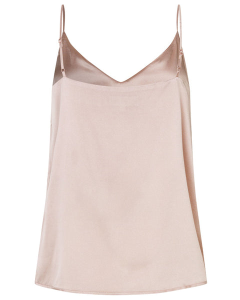 Octavie Silk Strap Top Rosewater