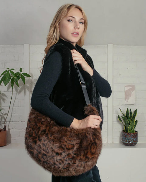 Sasha Slouch Bag Choc Leo