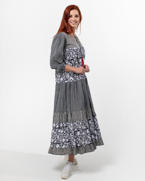 Wistman long dress jungle black