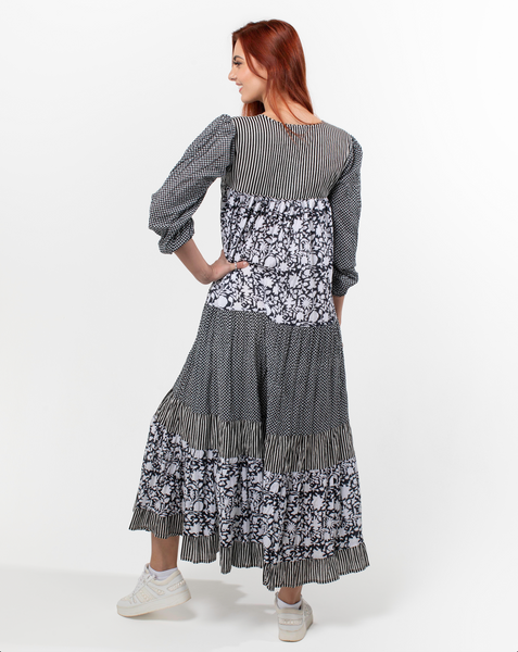 Wistman long dress jungle black