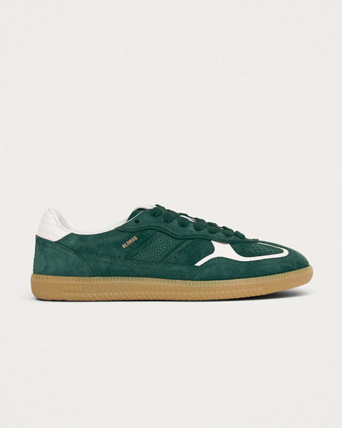 Rife Forest Green Leather Sneakers