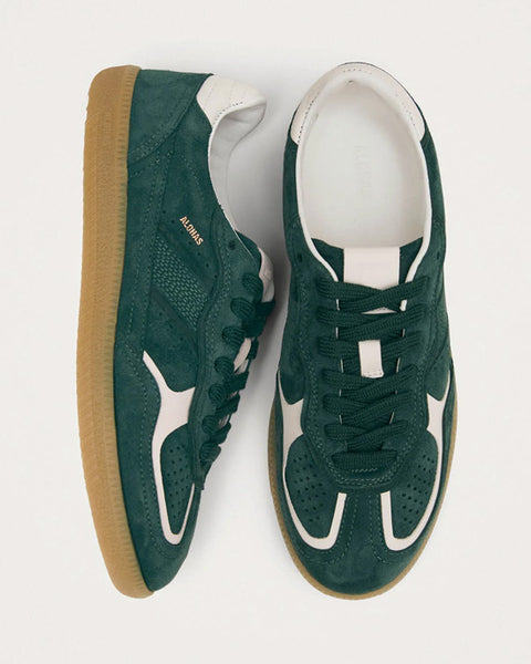 Rife Forest Green Leather Sneakers