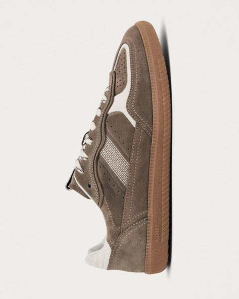 Rife Taupe Leather Sneakers Taupe