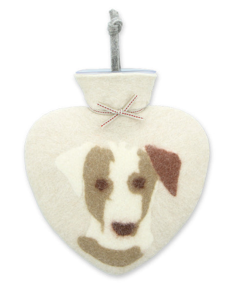 Heart Hot Water Bottle 0.7l Merino Wool