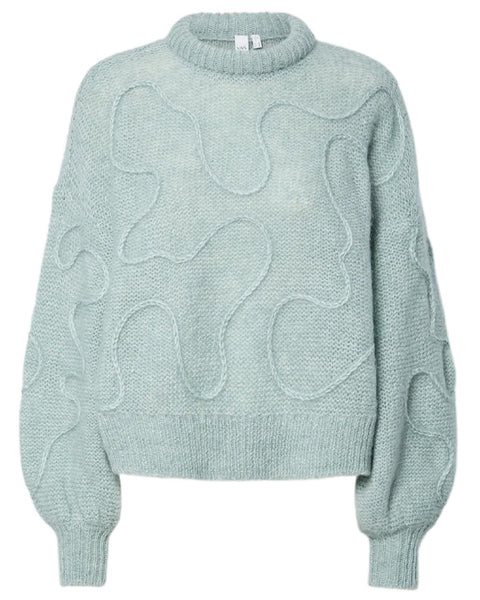 Yasbrida Wool Blend Jumper Silver Blue