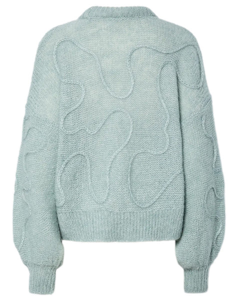 Yasbrida Wool Blend Jumper Silver Blue