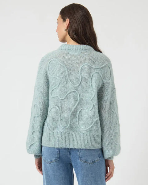 Yasbrida Wool Blend Jumper Silver Blue