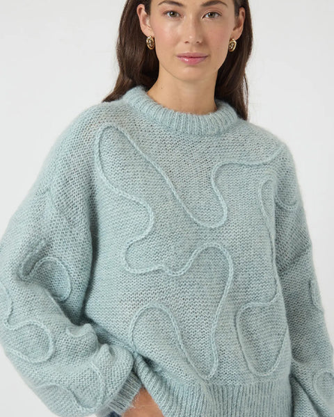 Yasbrida Wool Blend Jumper Silver Blue