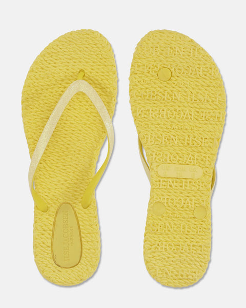 Glitter Flip Flops Pale Banana