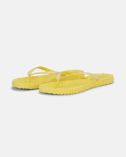 Glitter Flip Flops Pale Banana