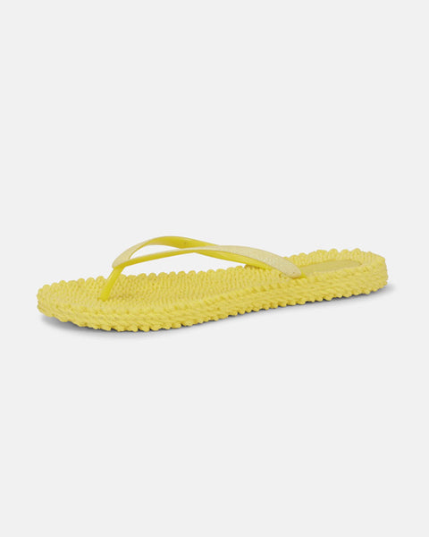 Glitter Flip Flops Pale Banana