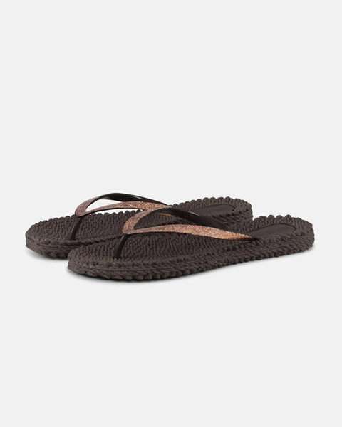 Glitter Flip Flops Prune
