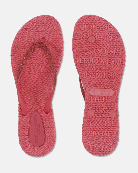 Glitter Flip Flops Raspberry