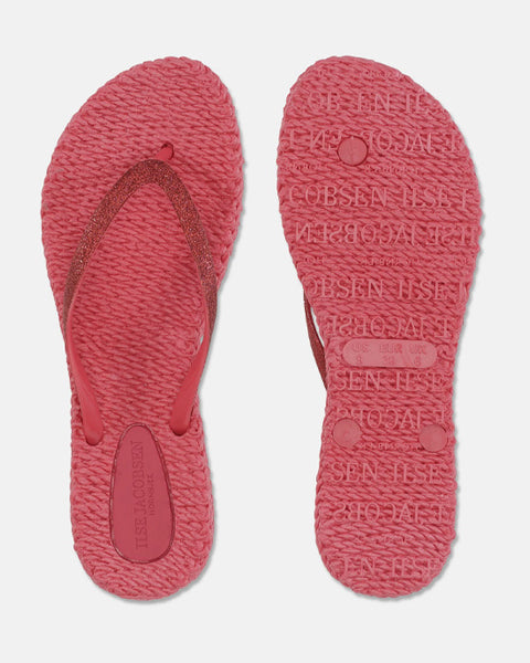 Glitter Flip Flops Raspberry