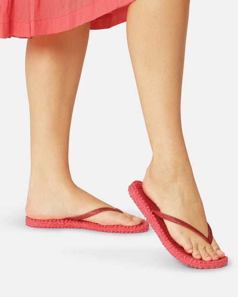 Glitter Flip Flops Raspberry