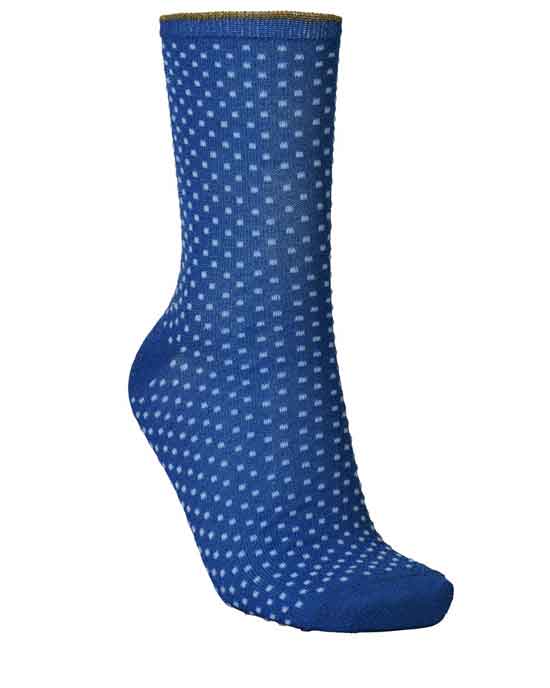 Dina Small Dots Sock Twilight Blue