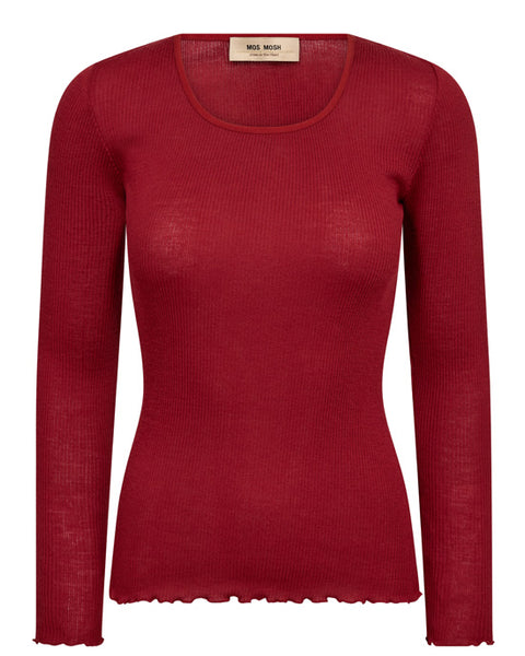 Elaine O-LS Seamless Tee Rhythmic Red