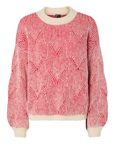 Jenna Knit Whitecap Gray Goji Berry