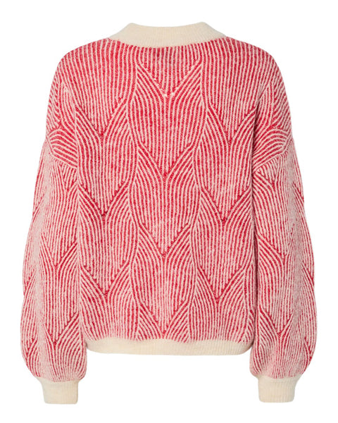 Jenna Knit Whitecap Gray Goji Berry