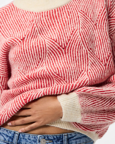 Jenna Knit Whitecap Gray Goji Berry