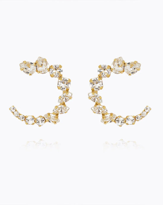 Mini Angie Earrings Gold Crystal