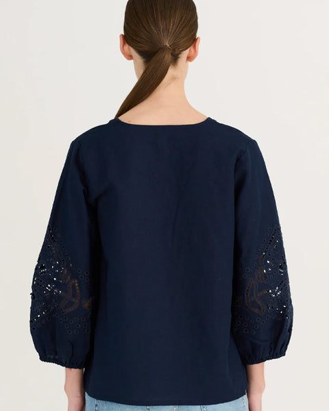 Pina Blouse Midnight Navy