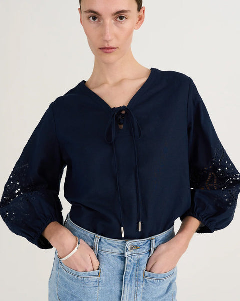 Pina Blouse Midnight Navy