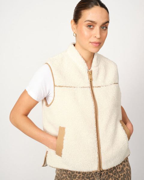 Rowe Teddy Waistcoat Ecru