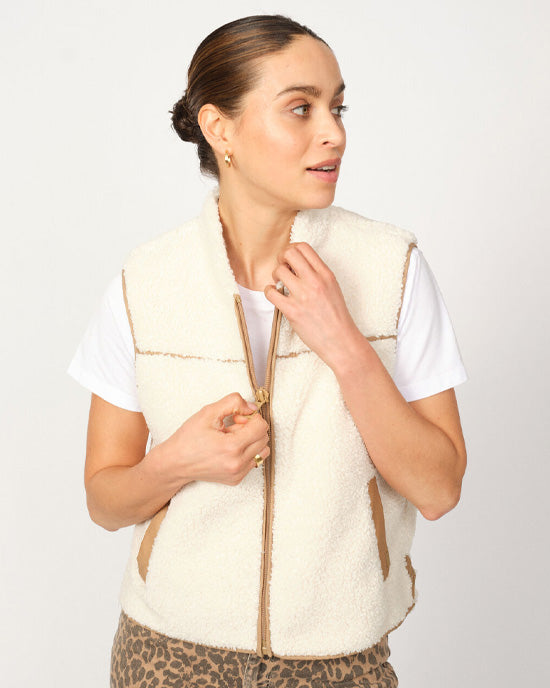Rowe Teddy Waistcoat Ecru