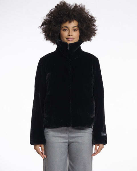 Sallie Faux Faur Jacket Black