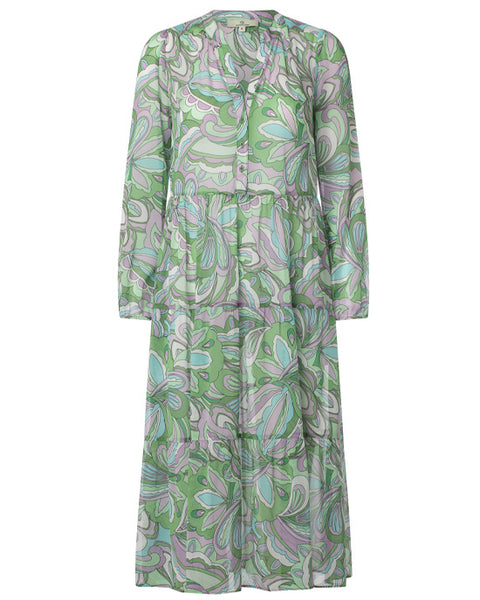 splendid green dress Splendid Maven Leaf Print Maxi Dress - Soft Green - 35% Off