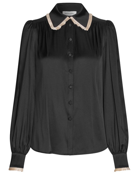 Uma Blouse Black/Porcelain