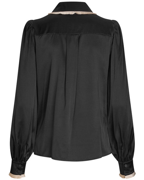 Uma Blouse Black/Porcelain