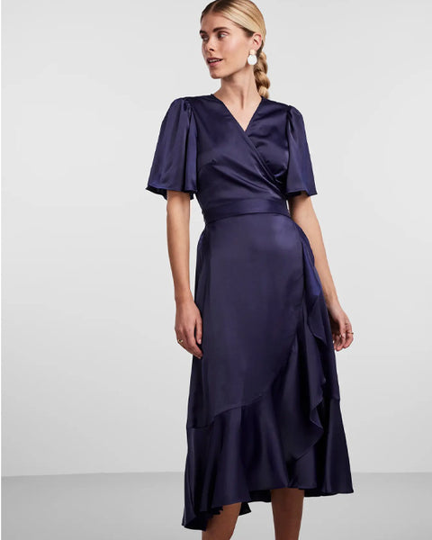 Yasthea Wrap Dress Navy