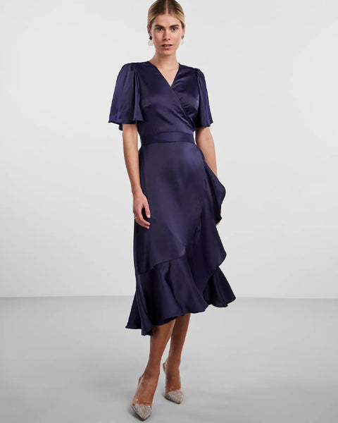Yasthea Wrap Dress Navy